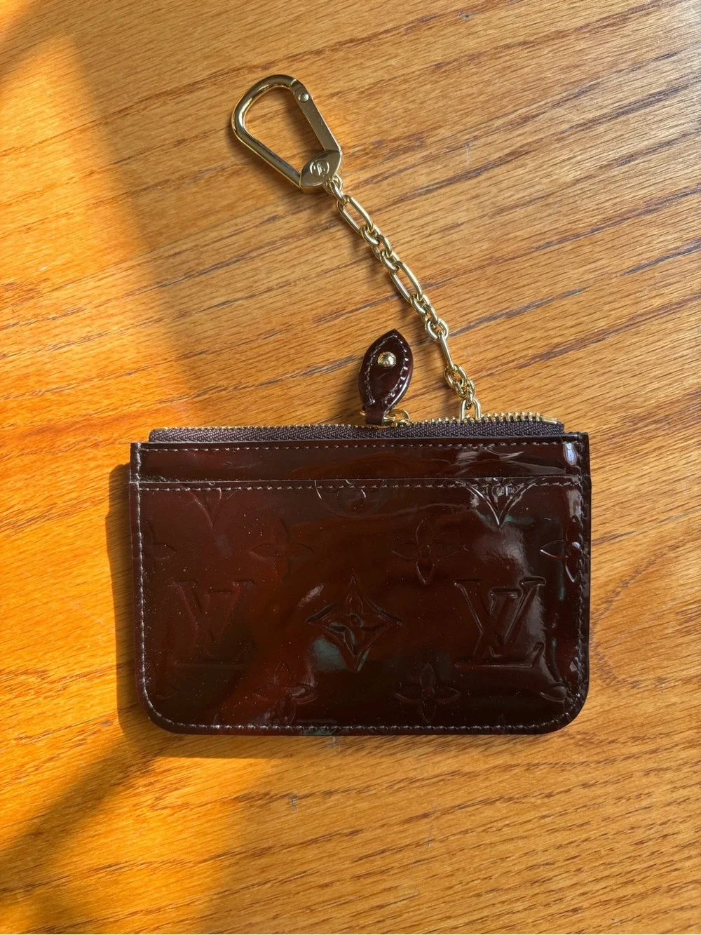 Louis Vuitton Vernis Key Pouch in Bordeaux Patent